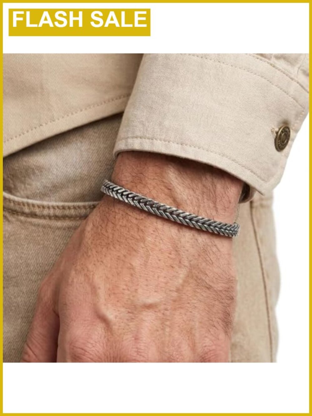 Men's Stainless Steel Gold Plated Link Chain Bracelet Adjustable Gift
